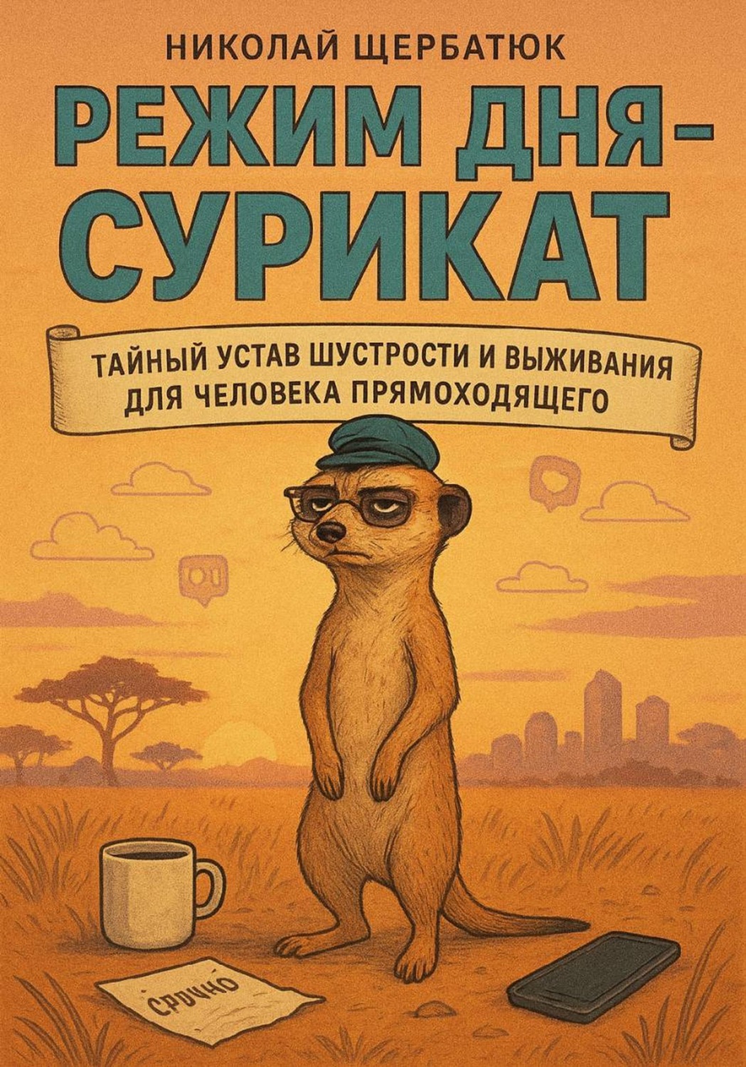 Обложка книги «Режим дня – СУРИКАТ: Тайный устав шустрости и выживания для человека прямоходящего»