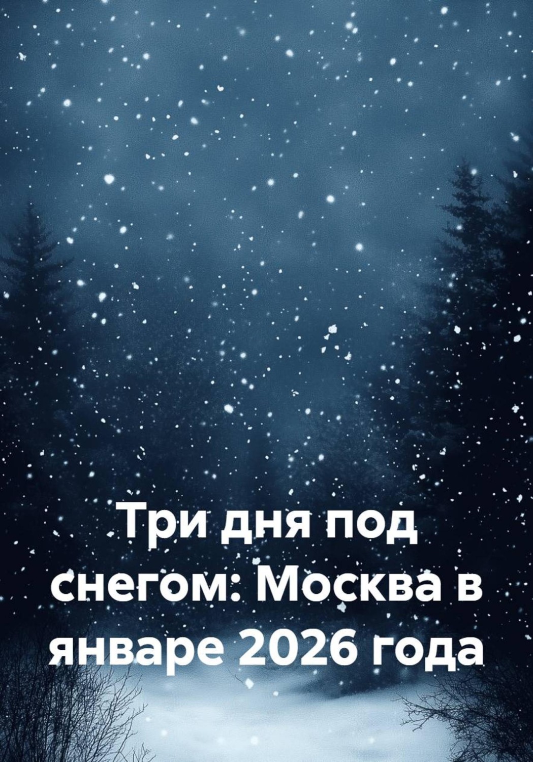 Обложка книги «Три дня под снегом: Москва в январе 2026 года»