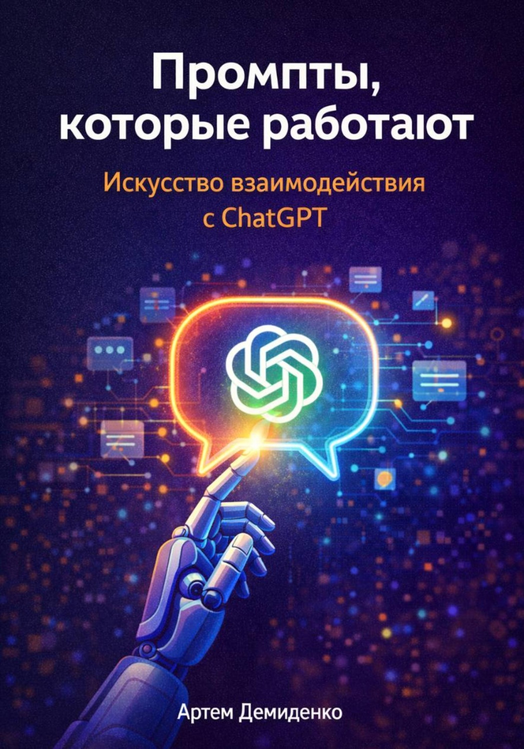 Обложка книги «Промпты, которые работают: Искусство взаимодействия с ChatGPT»