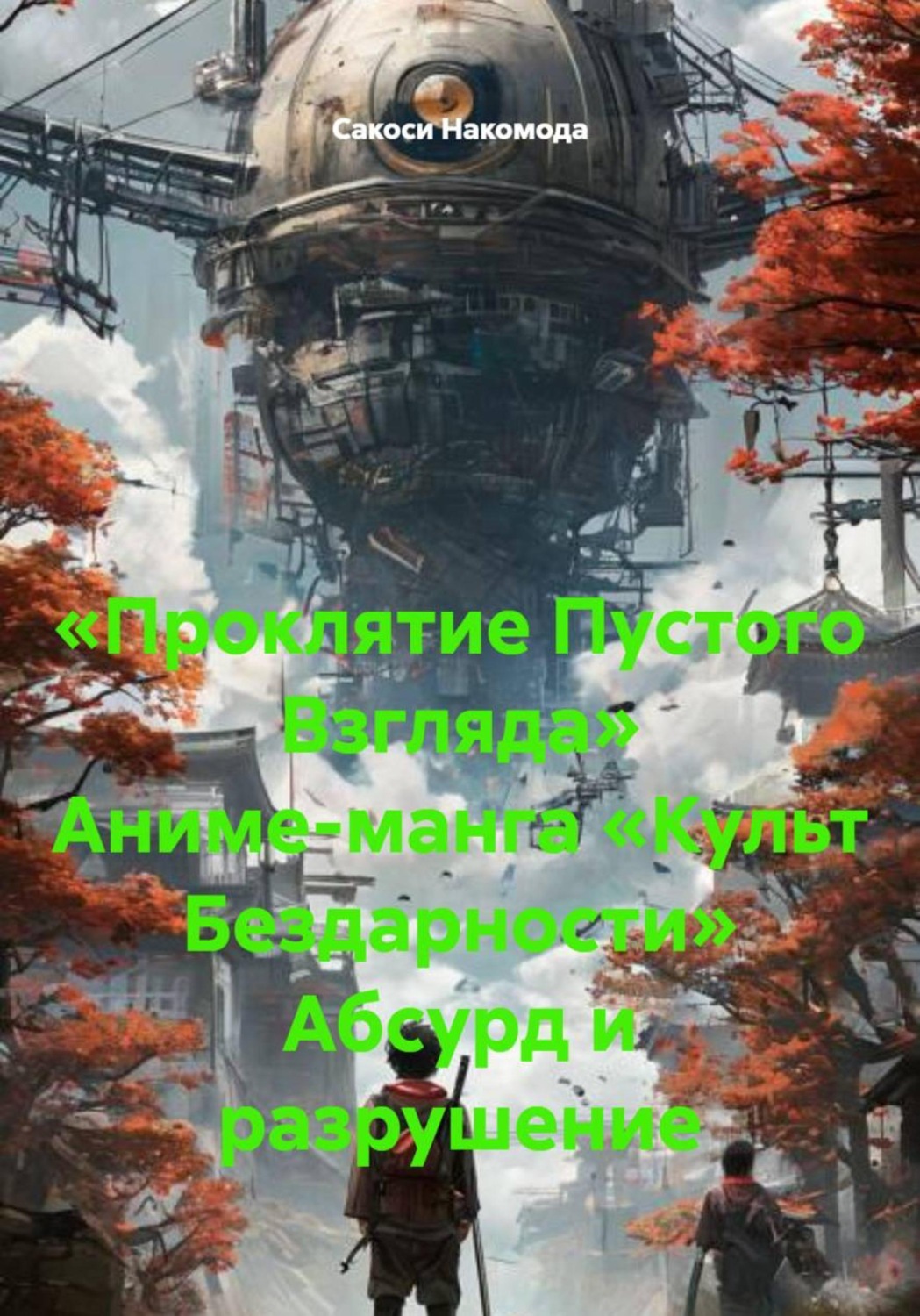 Обложка книги ««Проклятие Пустого Взгляда» Аниме-манга «Культ Бездарности» Абсурд и разрушение»