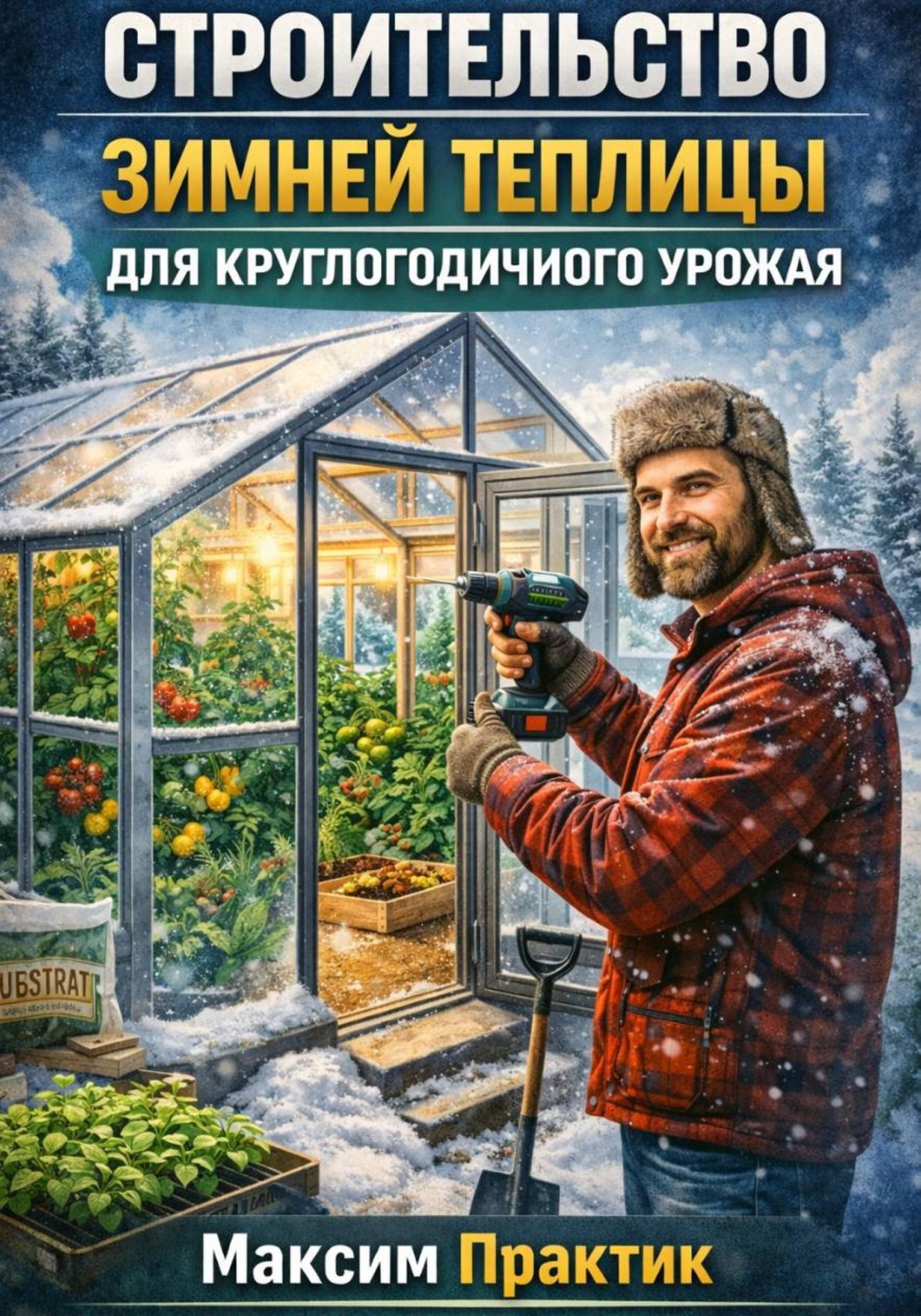 Обложка книги «Строительство зимней теплицы для круглогодичного урожая»
