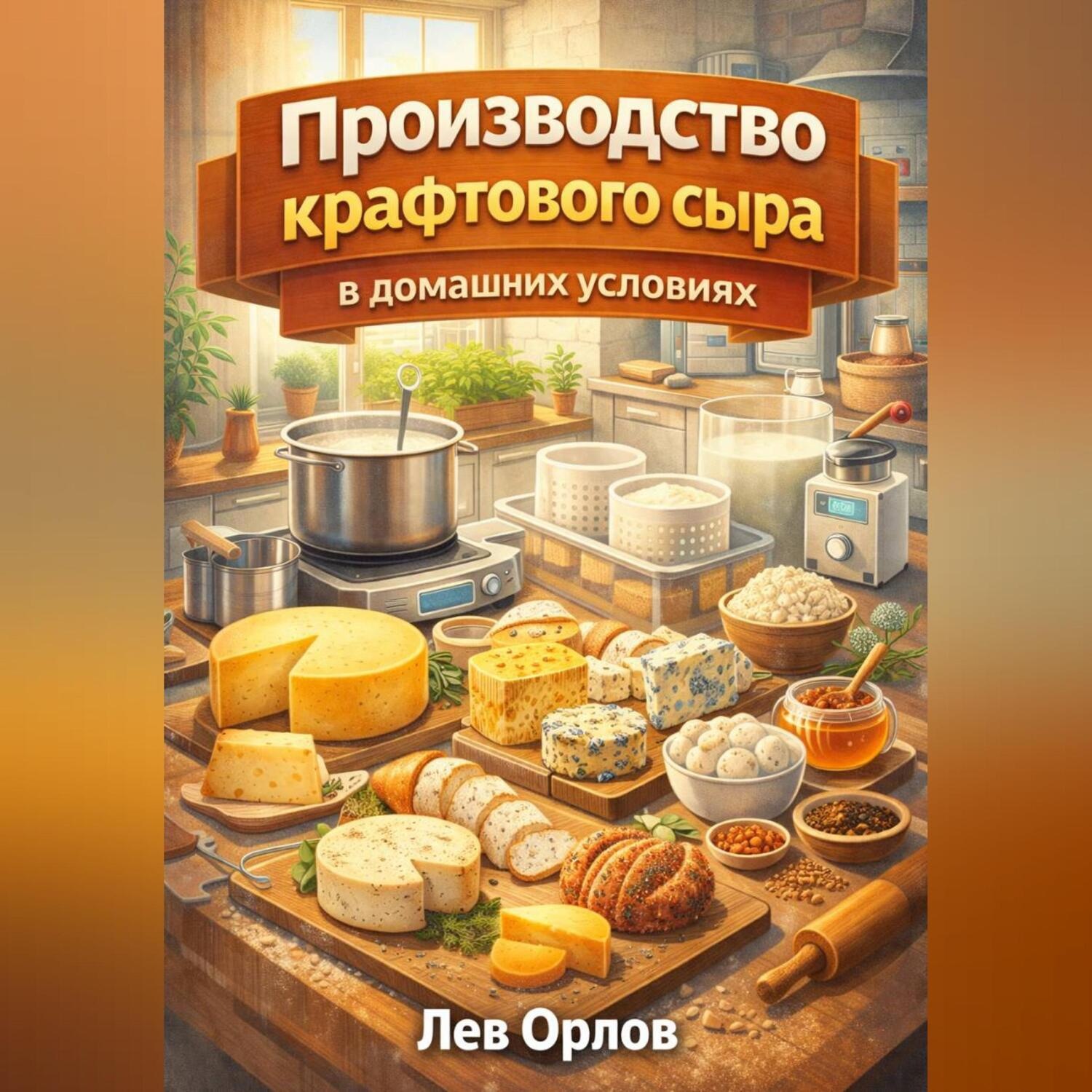 Обложка книги «Производство крафтового сыра в домашних условиях»