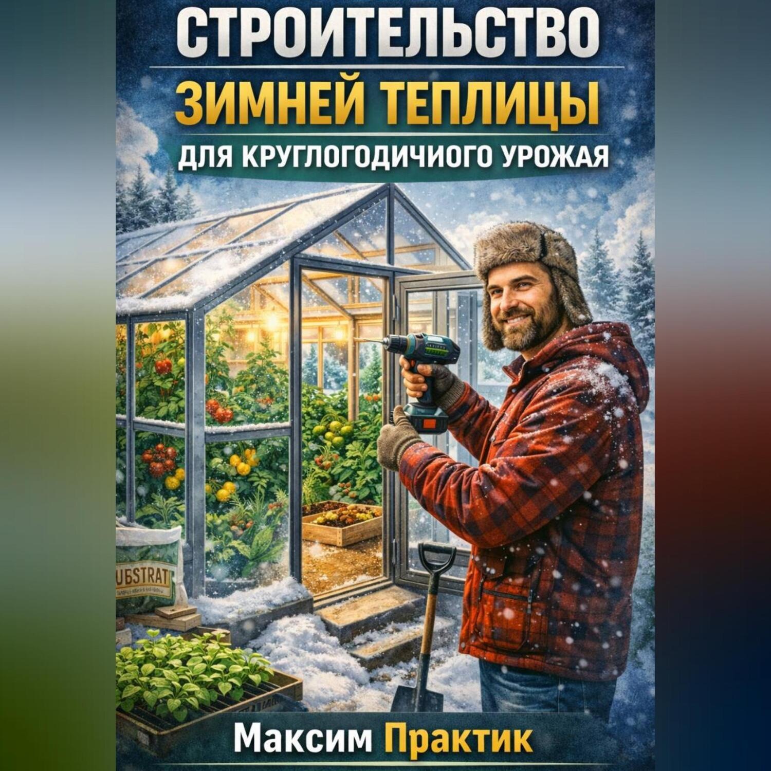 Обложка книги «Строительство зимней теплицы для круглогодичного урожая»