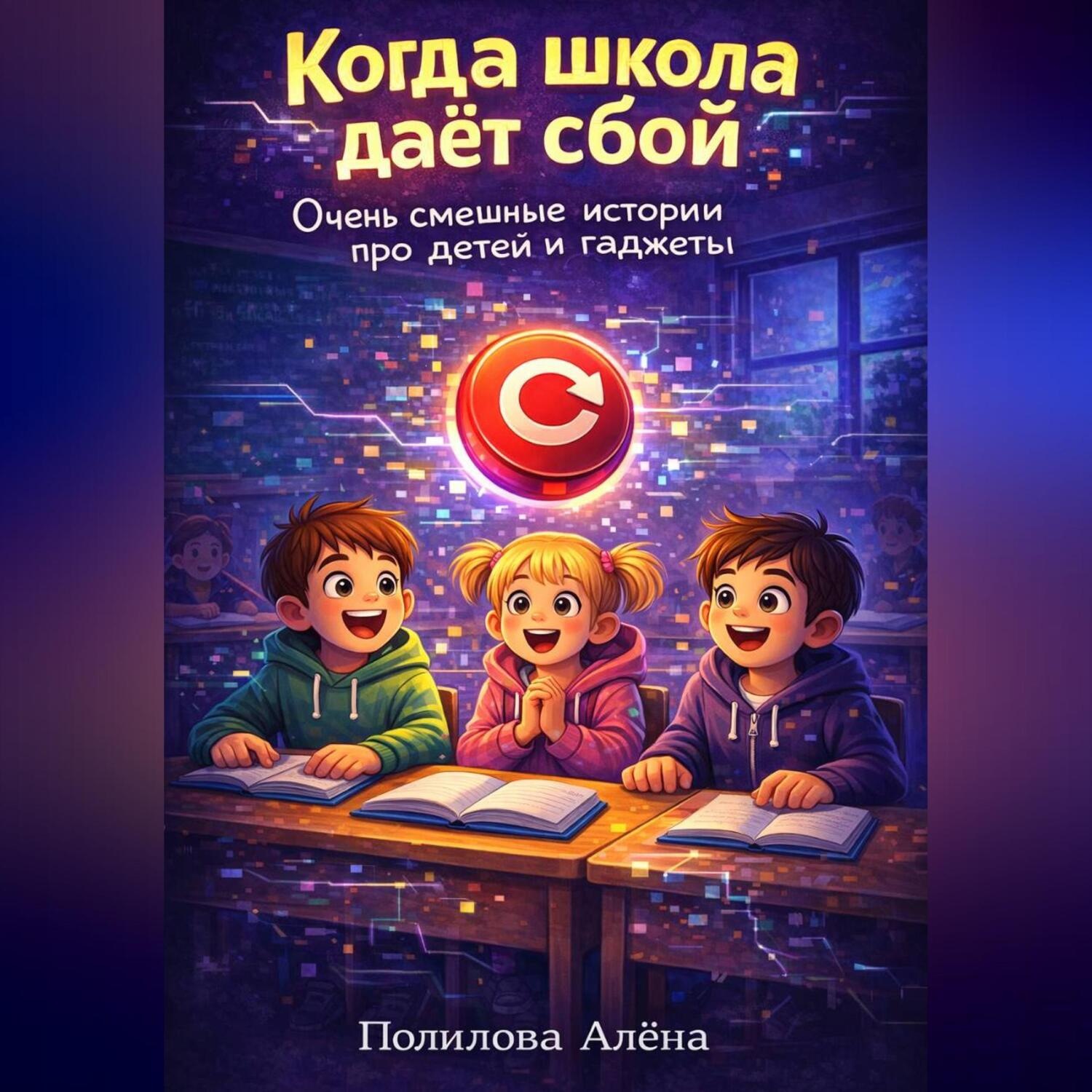 Обложка книги «Когда школа даёт сбой. Очень смешные истории про детей и гаджеты.»