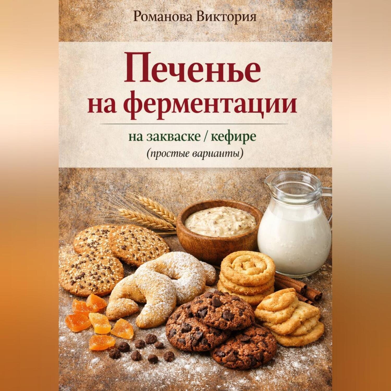 Обложка книги «Печенье на ферментации: на закваске/кефире (простые варианты)»