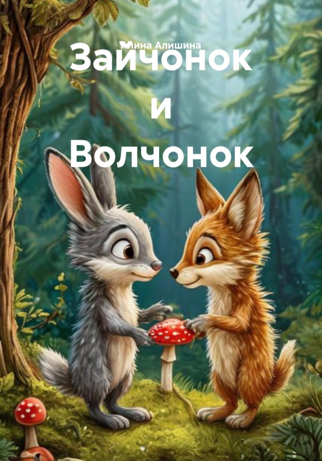 Обложка книги «Зайчонок и Волчонок»