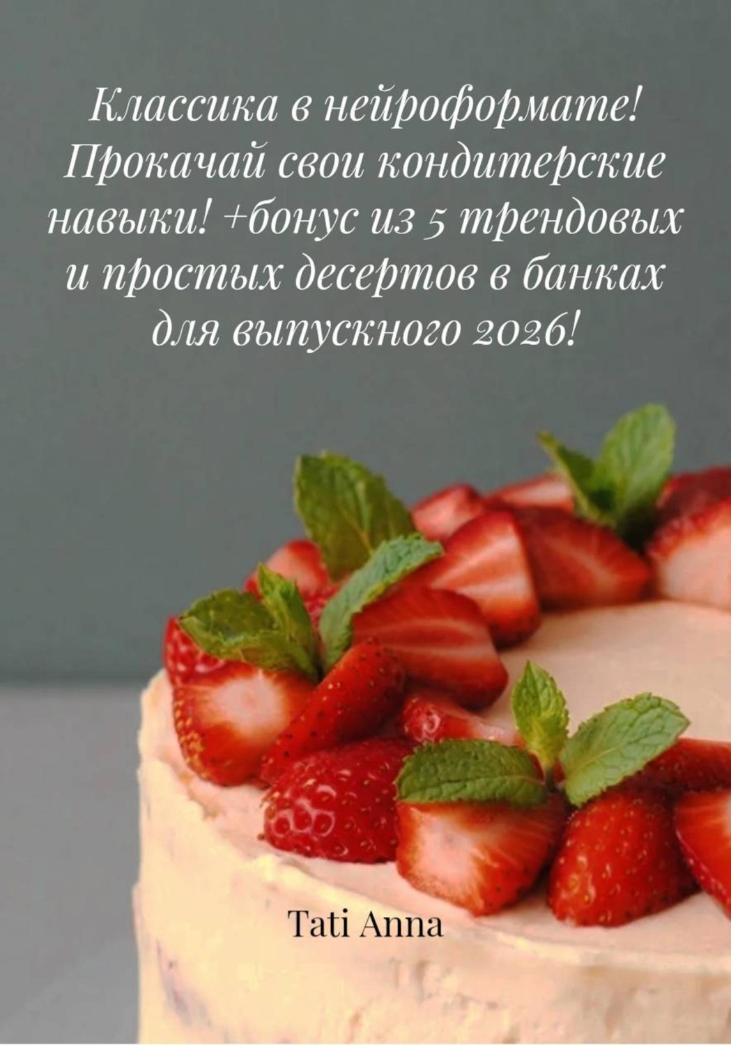 Обложка книги «Классика в нейроформате! Прокачай свои кондитерские навыки! +бонус из 5 трендовых и простых десертов в банках для выпускного 2026!»