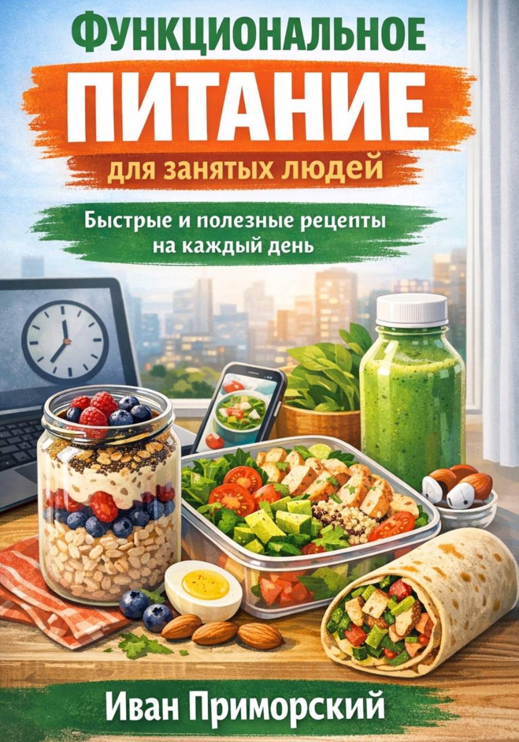 Обложка книги «Функциональное питание для занятых людей. Быстрые и полезные рецепты на каждый день»