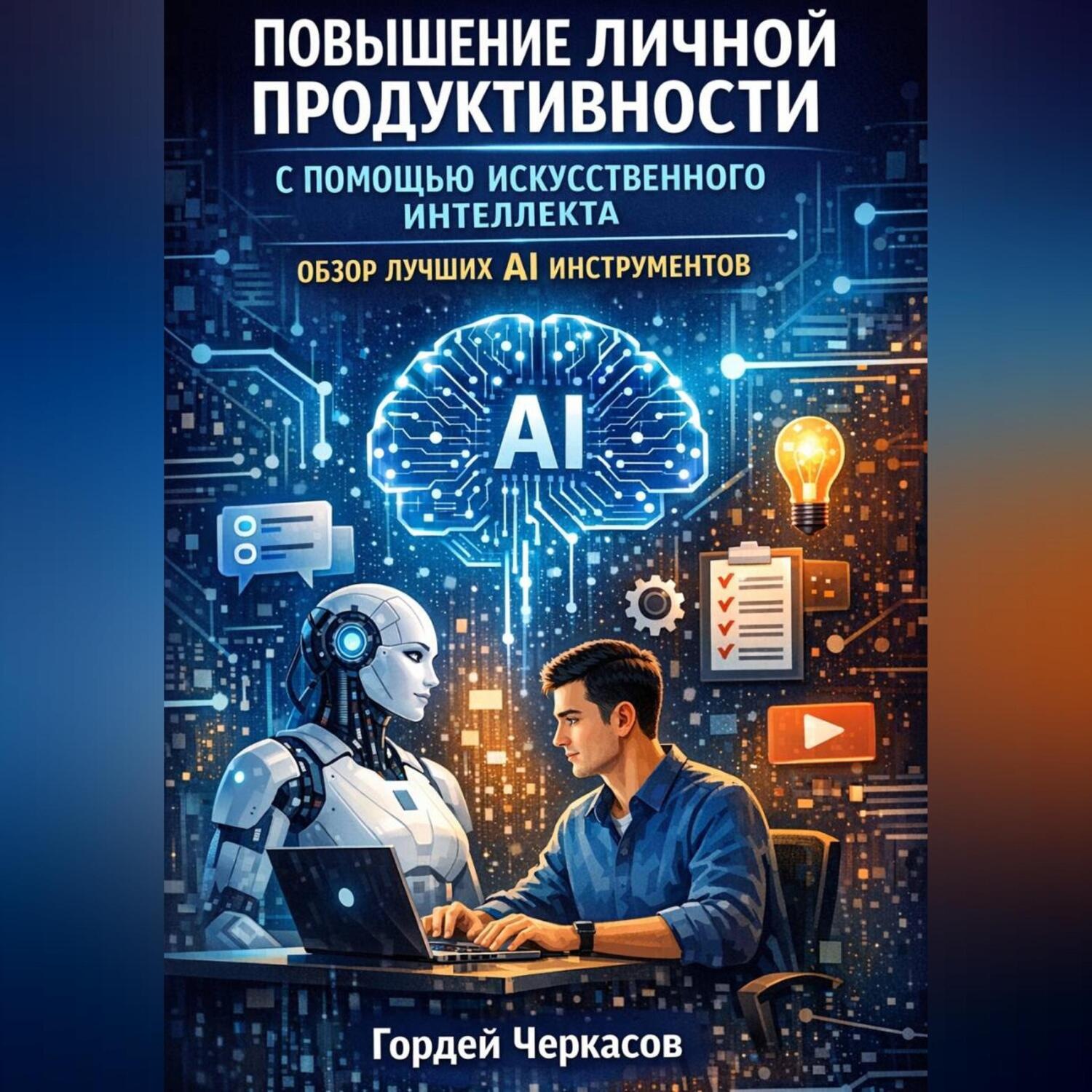 Обложка книги «Повышение личной продуктивности с помощью искусственного интеллекта. Обзор лучших ai инструментов»