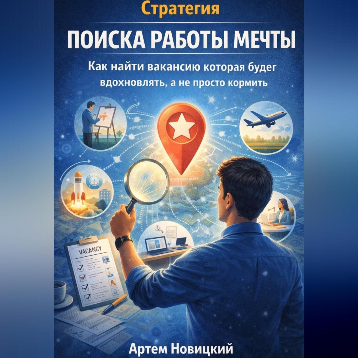 Обложка книги «Стратегия поиска работы мечты. Как найти вакансию которая будет вдохновлять, а не просто кормить»