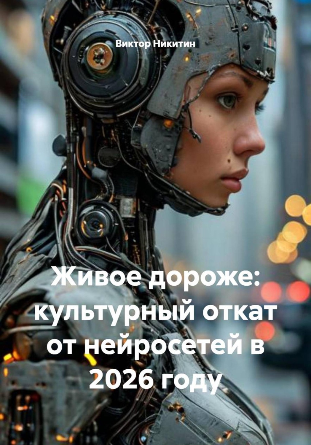 Обложка книги «Живое дороже: культурный откат от нейросетей в 2026 году»