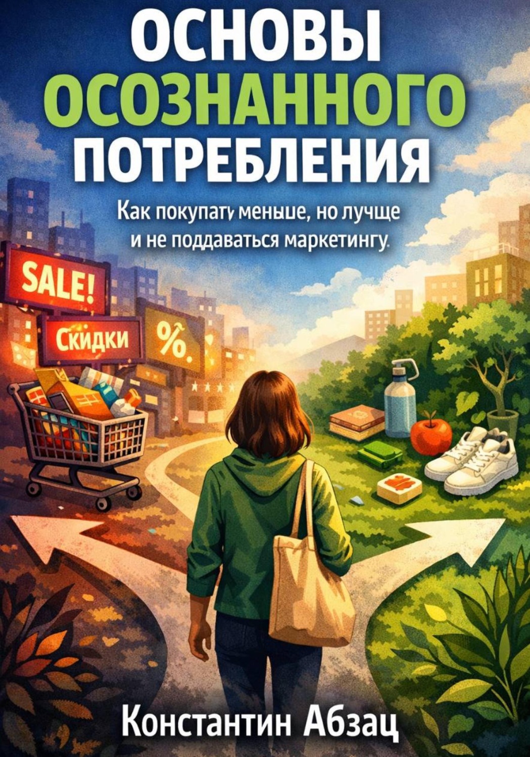 Обложка книги «Основы осознанного потребления как покупать меньше, но лучше и не поддаваться маркетингу»