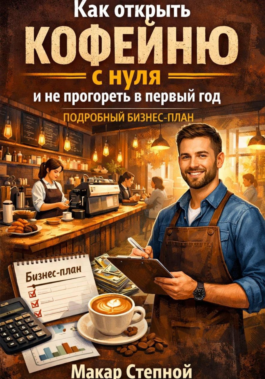 Обложка книги «Как открыть кофейню с нуля и не прогореть в первый год подробный бизнес план»