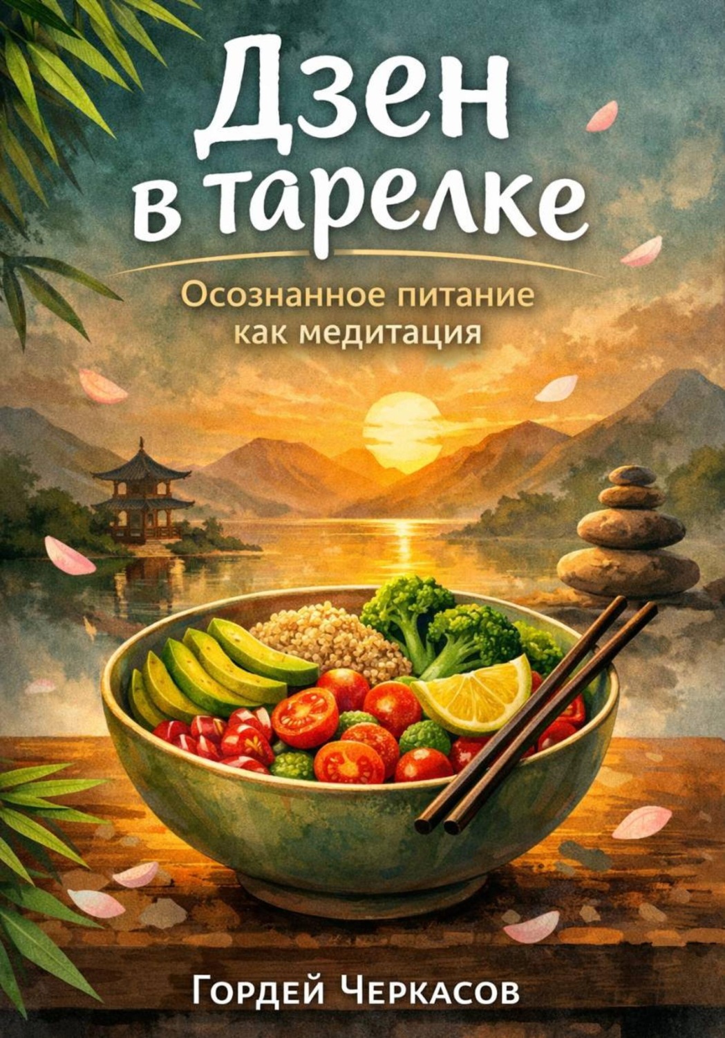 Обложка книги «Дзен в тарелке. Осознанное питание как медитация»