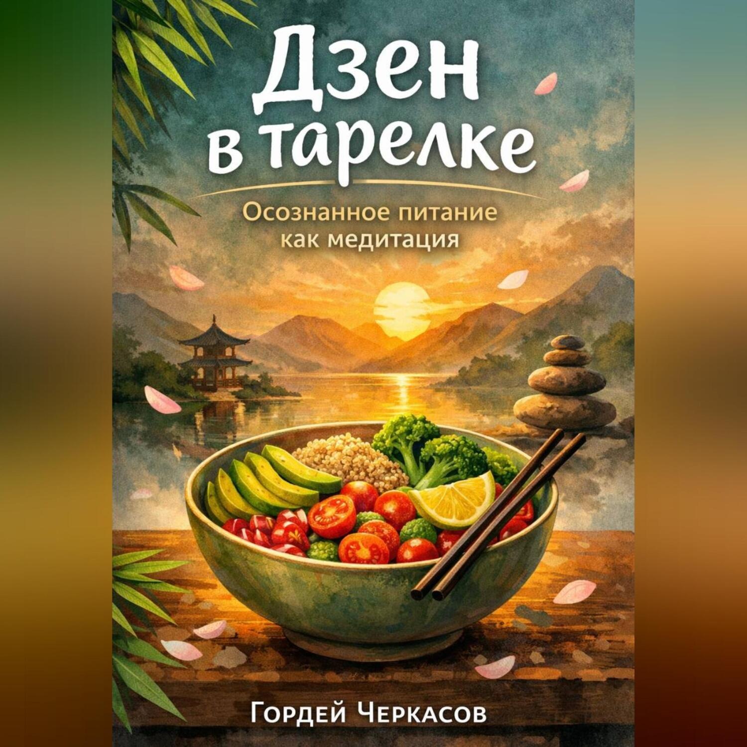 Обложка книги «Дзен в тарелке. Осознанное питание как медитация»