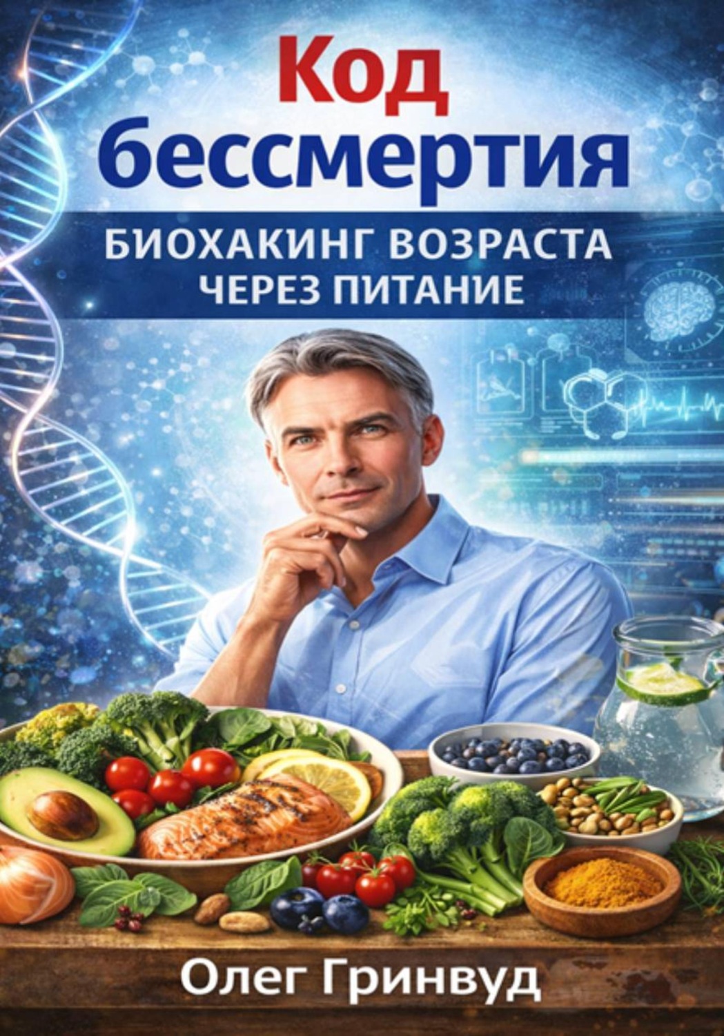 Обложка книги «Код бессмертия: Биохакинг возрастает через питание»