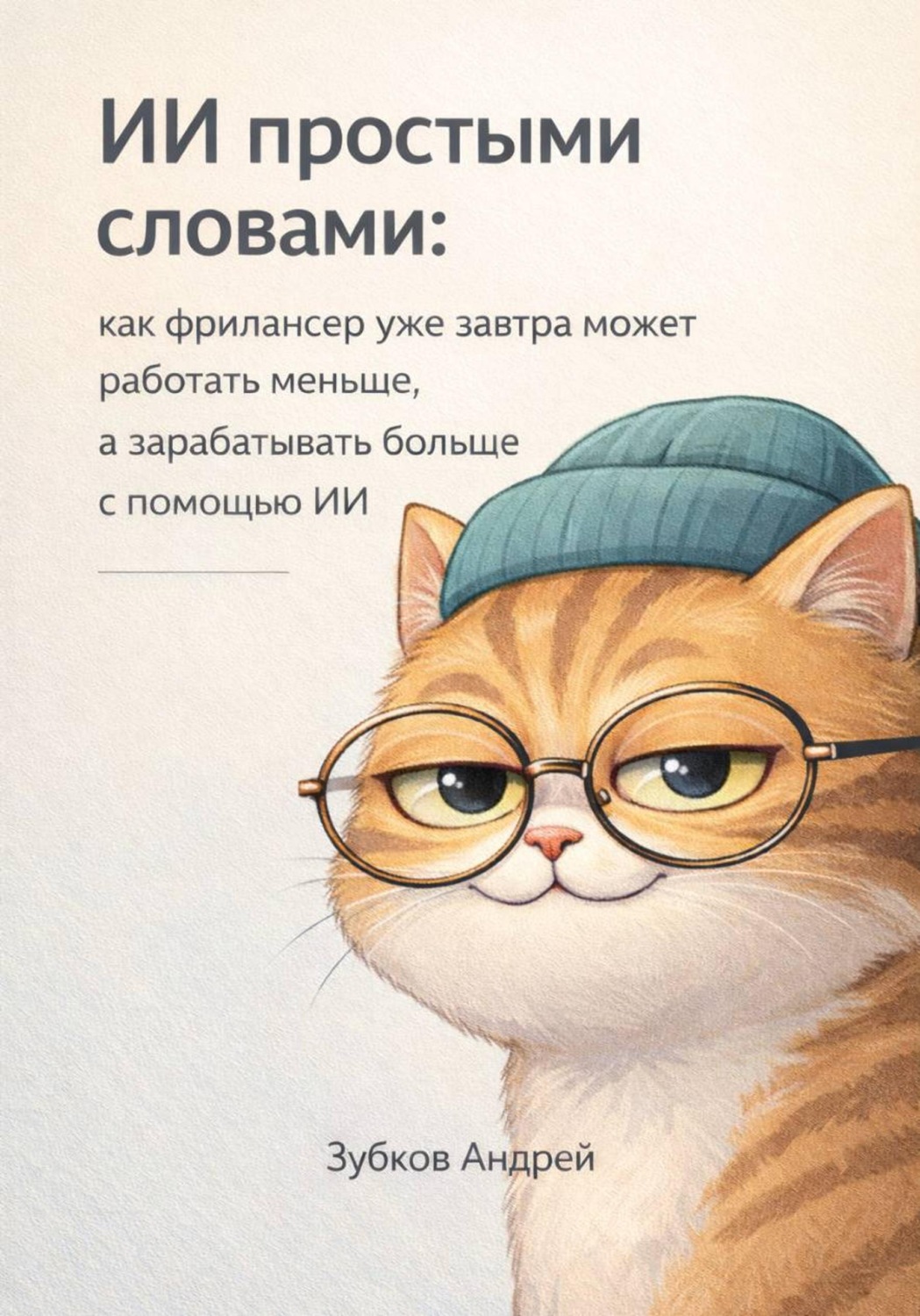 Обложка книги «ИИ простыми словами: как фрилансер уже завтра может работать меньше, а зарабатывать больше с помощью ИИ»