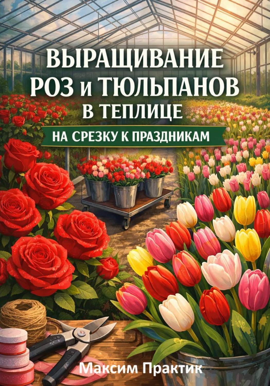 Обложка книги «Выращивание роз и тюльпанов в теплице на срезку к праздникам»