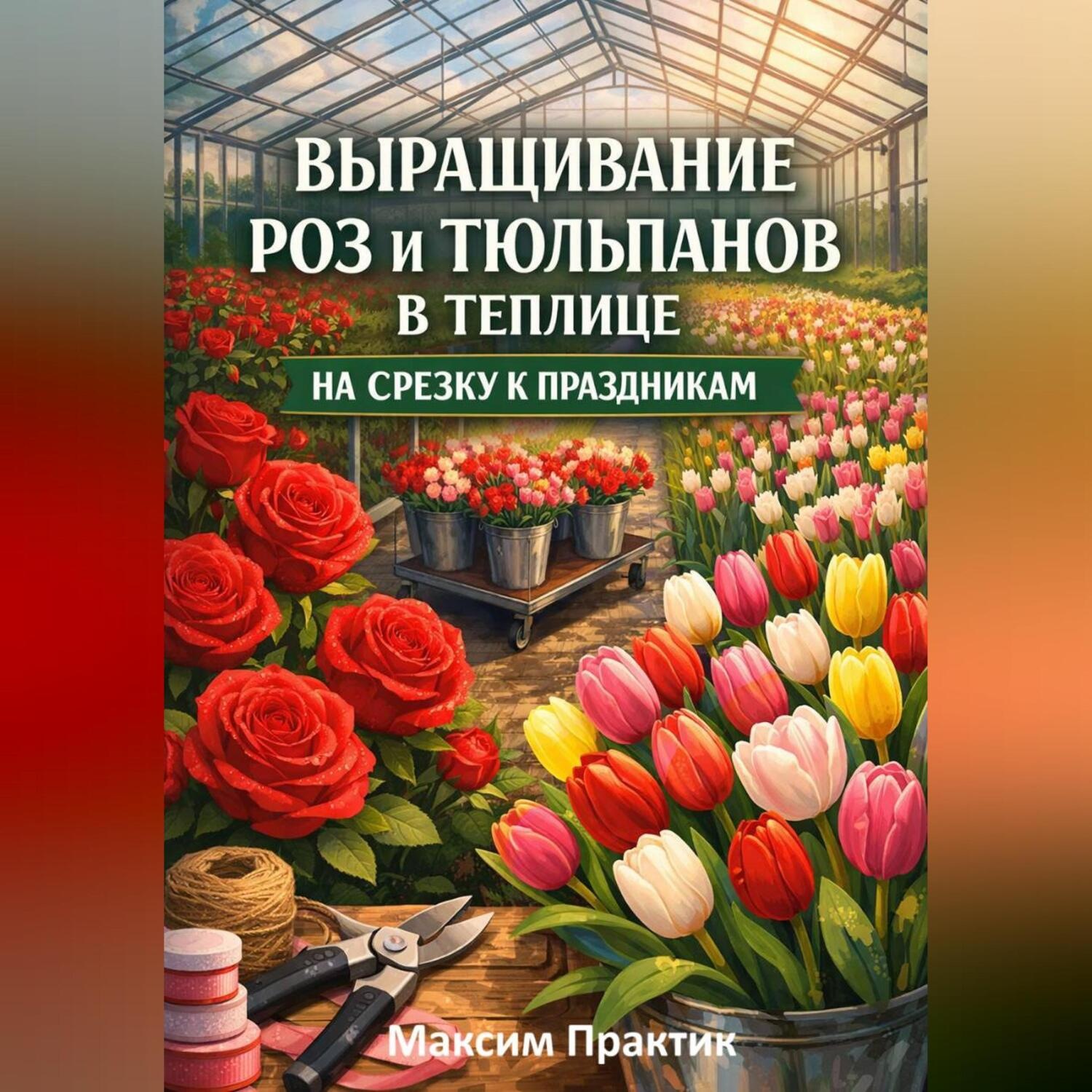 Обложка книги «Выращивание роз и тюльпанов в теплице на срезку к праздникам»