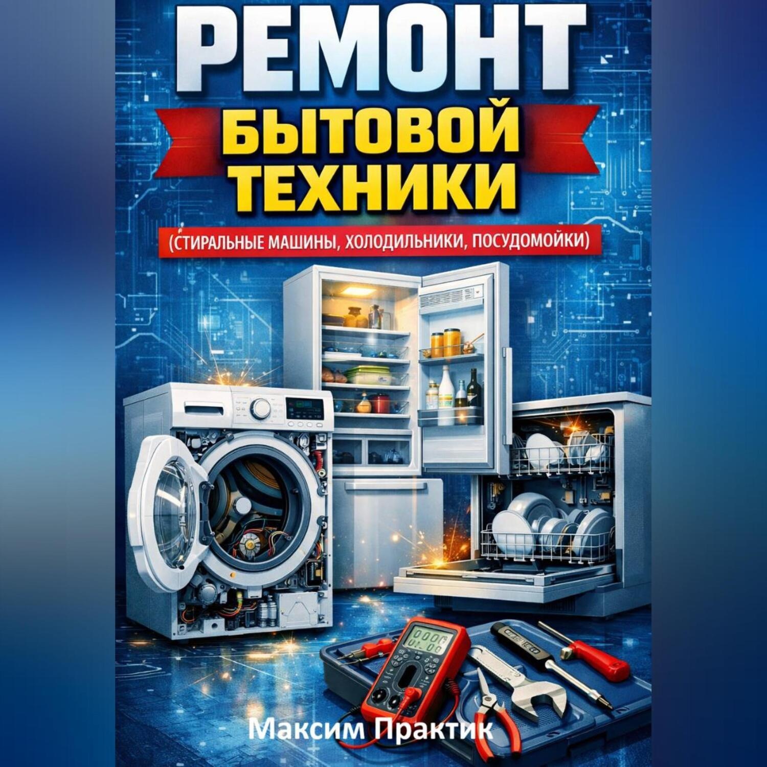 Обложка книги «Ремонт бытовой техники (стиральные машины, холодильники, посудомойки)»