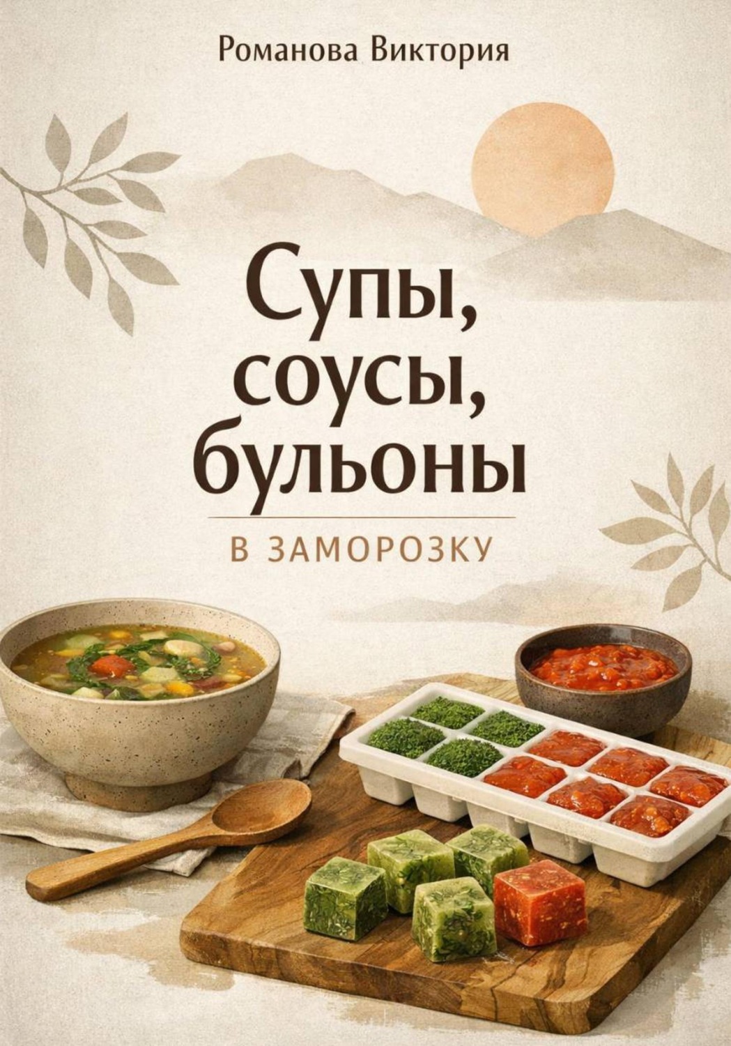 Обложка книги «Супы, соусы, бульоны в заморозку»