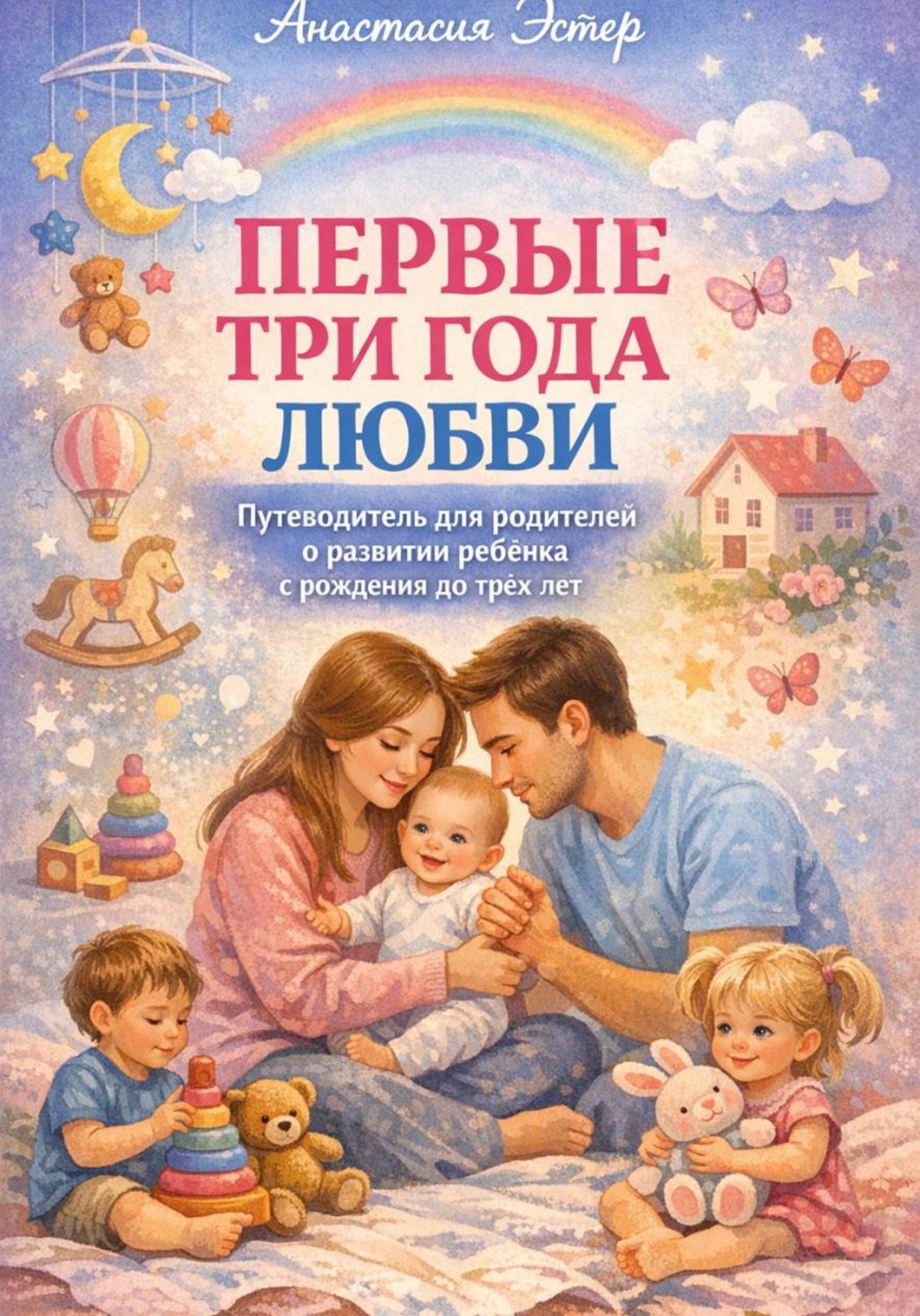 Обложка книги «Первые три года любви. Путеводитель для родителей о развитии ребёнка с рождения до трёх лет»