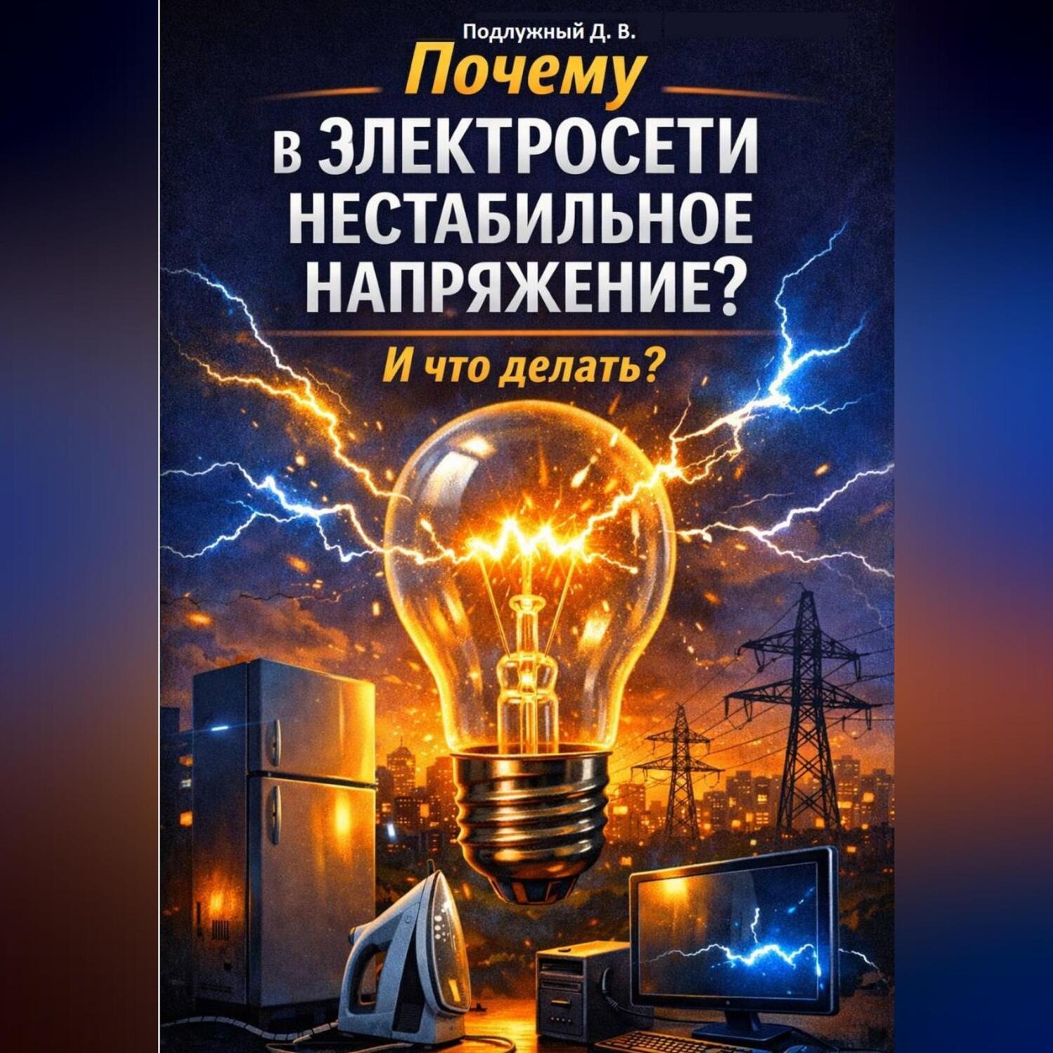 Обложка книги «Почему в электросети нестабильное напряжение? И что делать?»