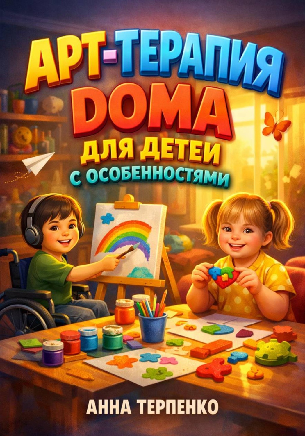 Обложка книги «Арт терапия дома для детей с особенностями»