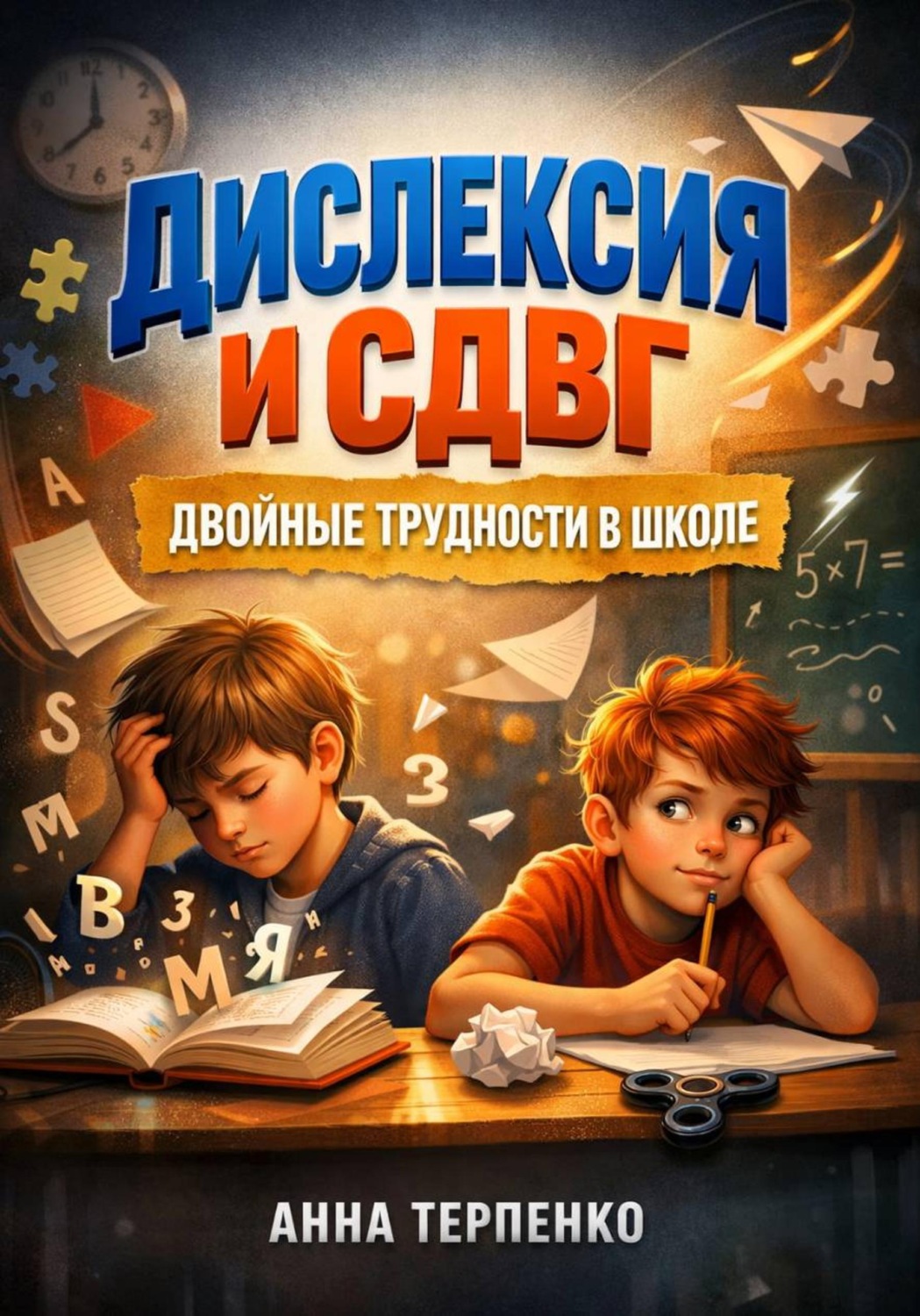 Обложка книги «Дислексия и СДВГ: двойные трудности в школе»