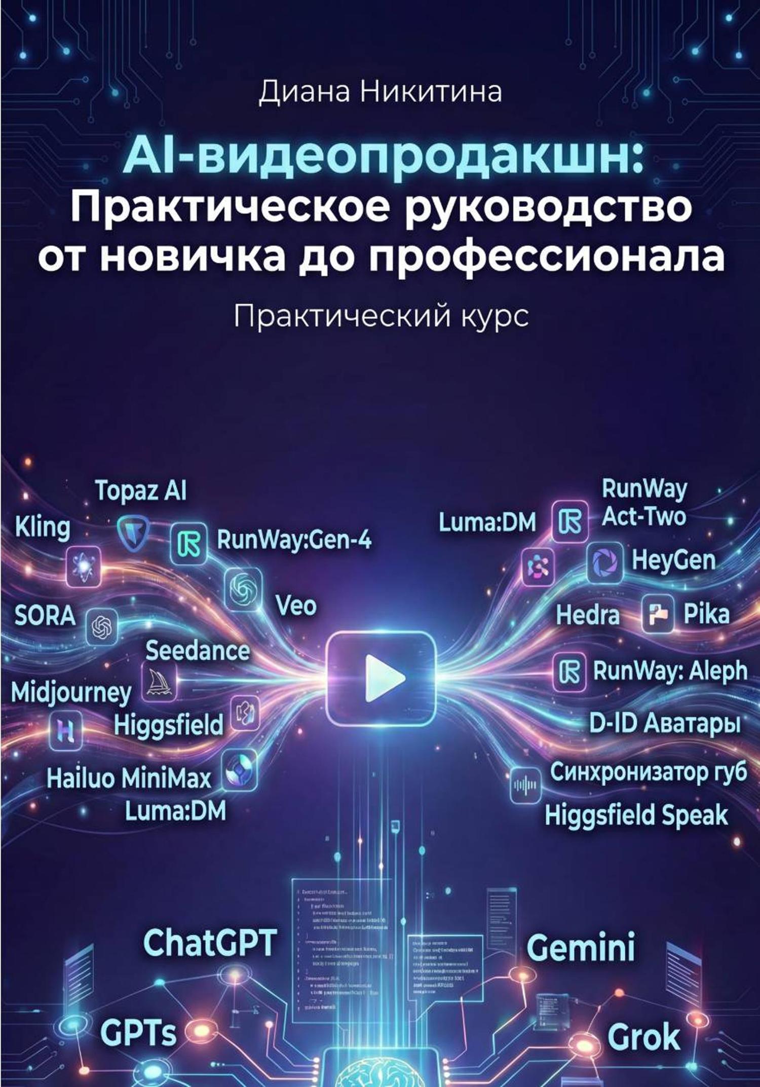 Обложка книги «AI-видеопродакшн: Практическое руководство от новичка до профессионала»