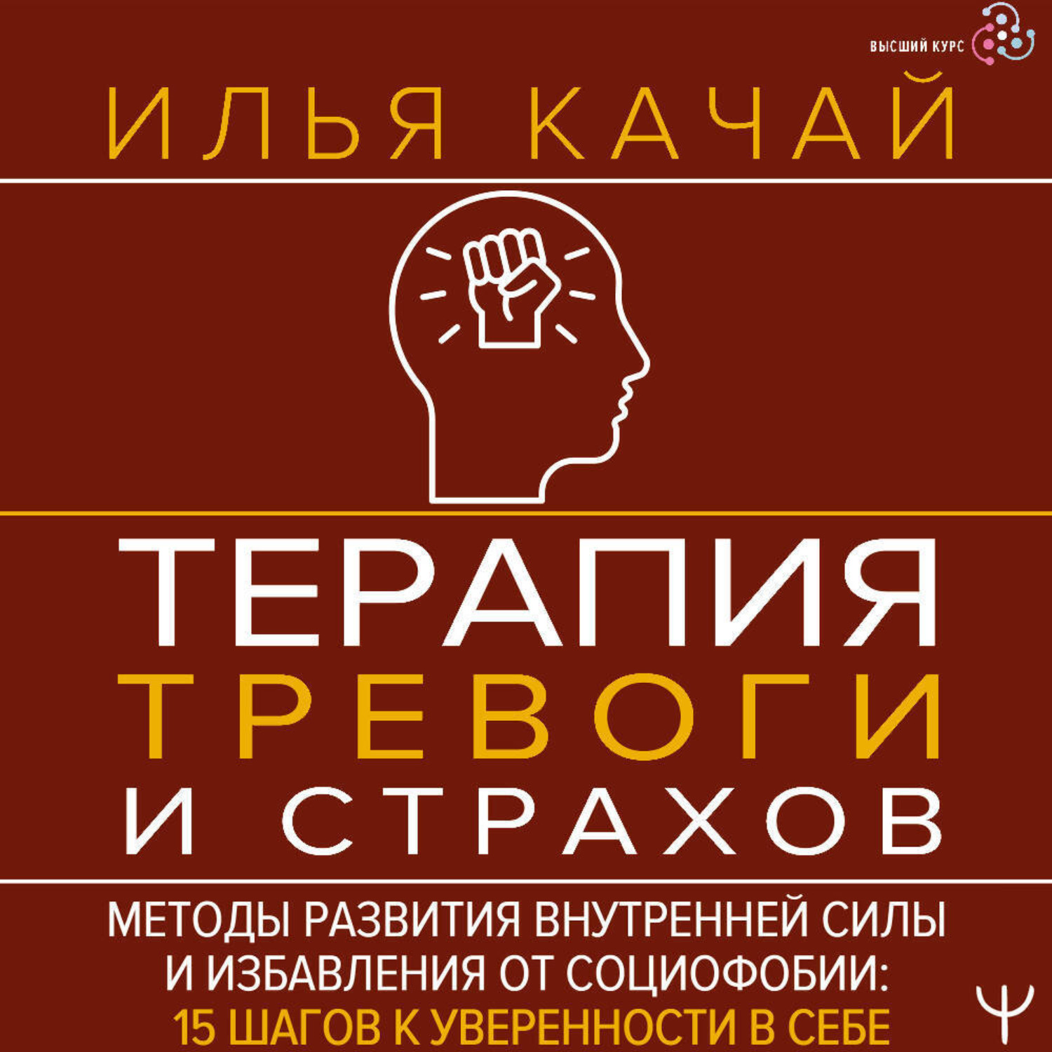 Обложка книги «Терапия тревоги и страхов. Методы развития внутренней силы и избавления от социофобии. 15 шагов к уверенности в себе»