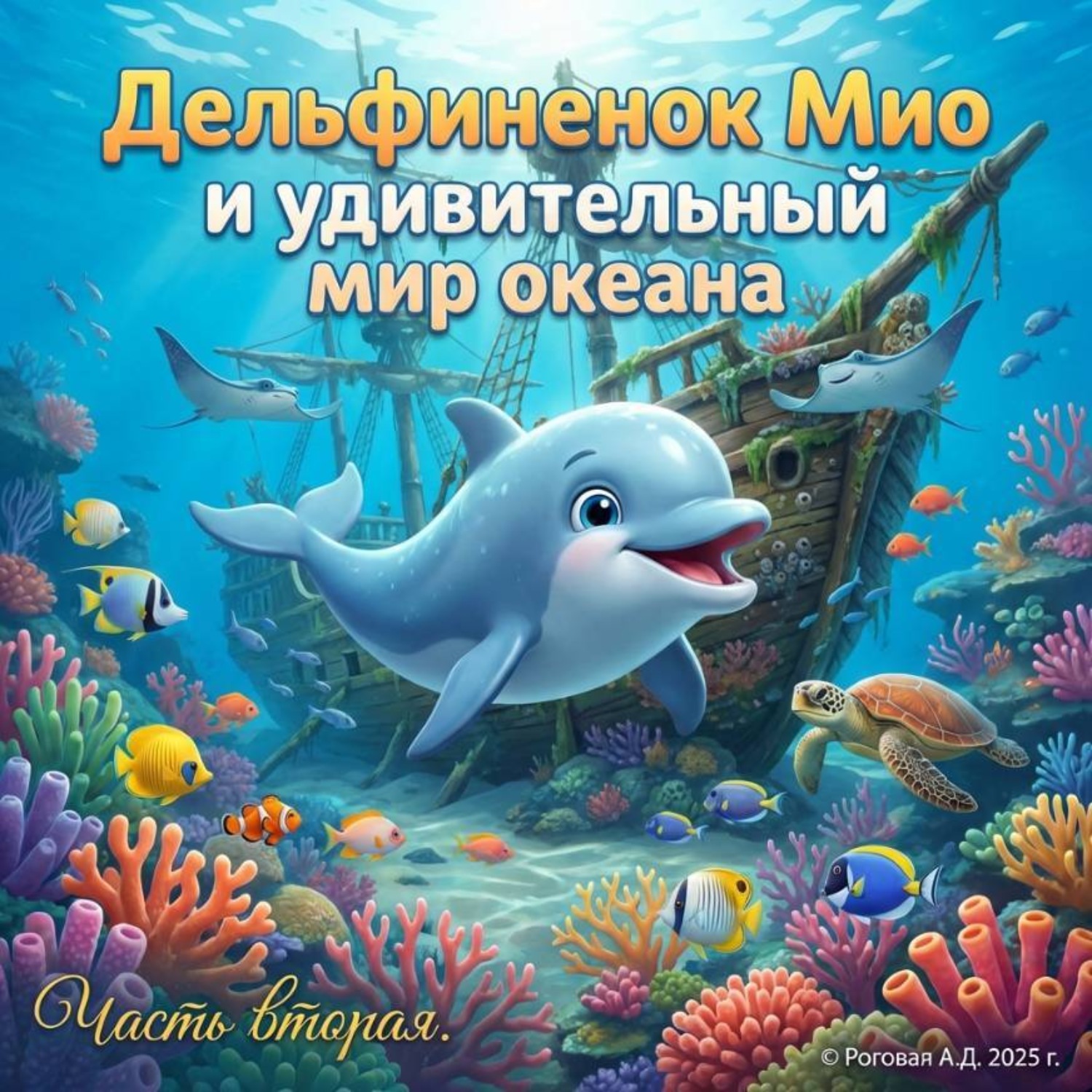 Обложка книги «Дельфиненок Мио и удивительный мир океана. Часть вторая»