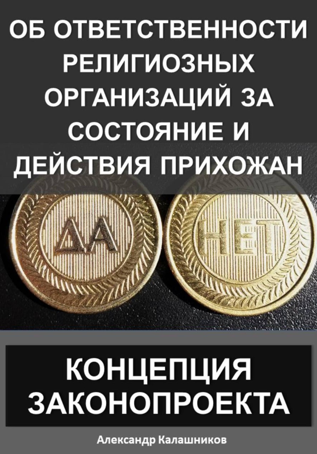 Обложка книги «Об ответственности религиозных организаций за состояние и действия прихожан: концепция законопроекта»