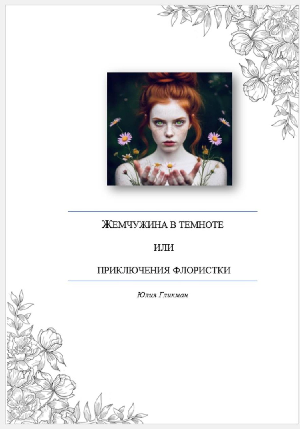 Обложка книги «Жемчужина в темноте, или Приключения флористки»