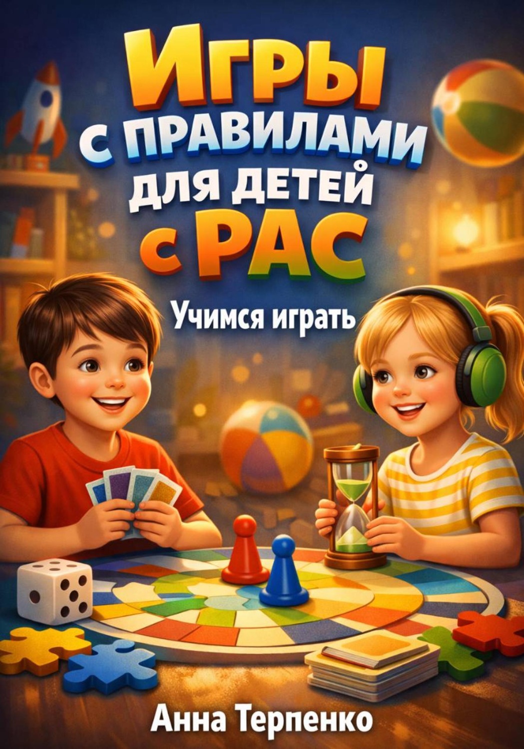 Обложка книги «Игры с правилами для детей с РАС учимся играть»