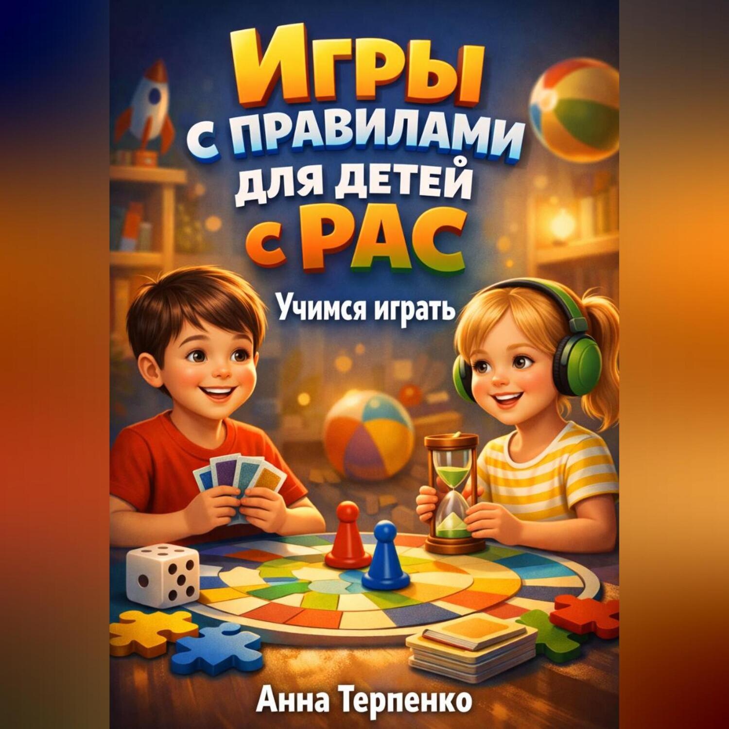 Обложка книги «Игры с правилами для детей с РАС учимся играть»