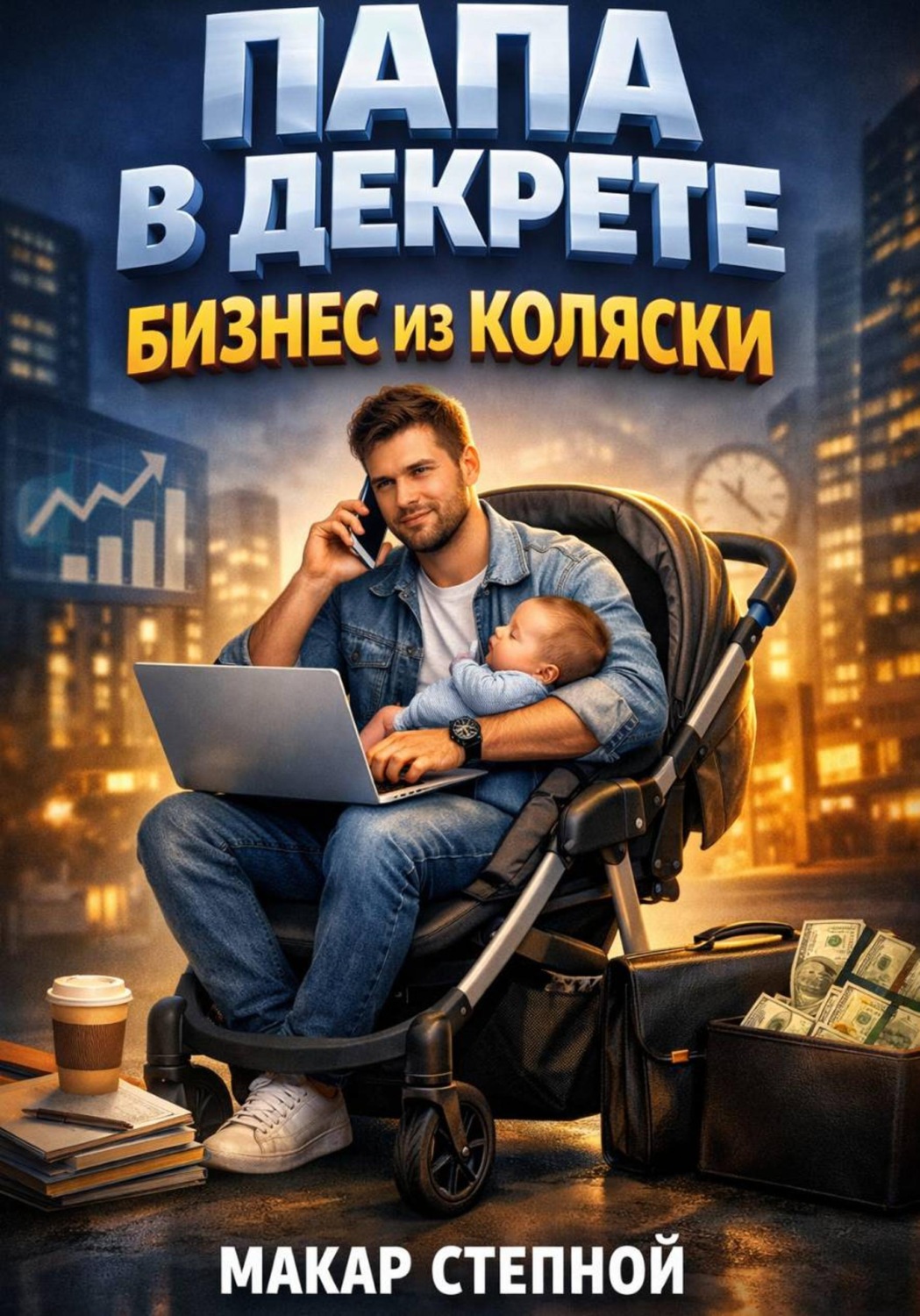 Обложка книги «Папа в декрете Бизнес из коляски»