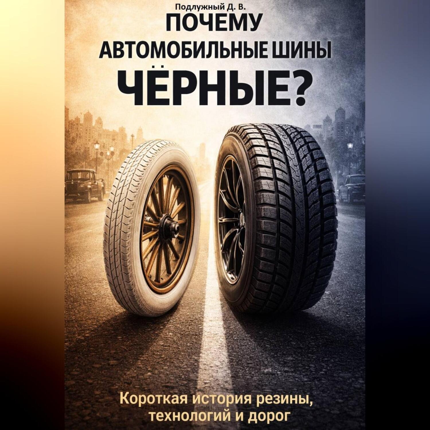 Обложка книги «Почему автомобильные шины чёрные? Короткая история резины, технологий и дорог»
