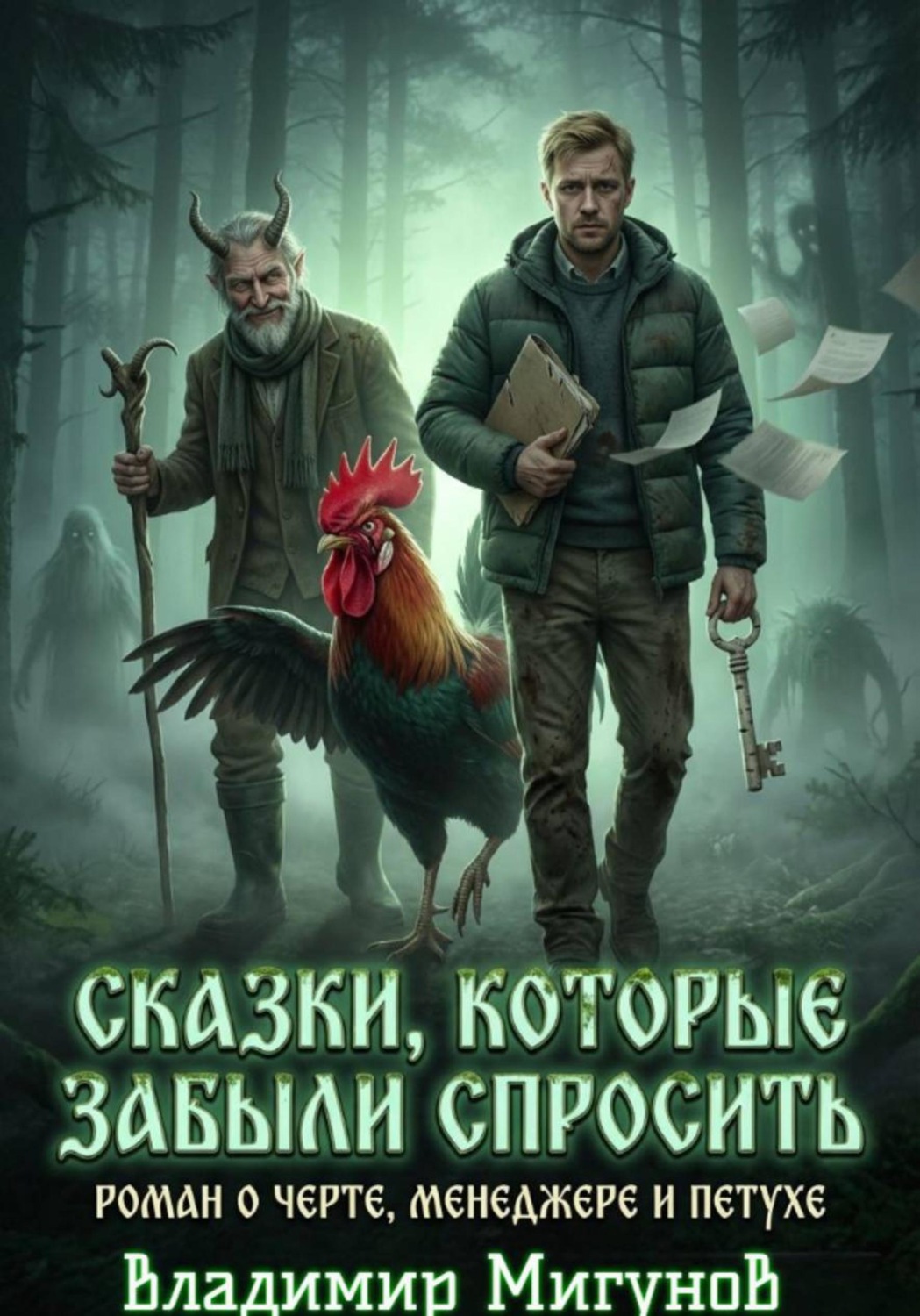 Обложка книги «Сказки, которые забыли спросить. Роман о черте, менеджере и петухе»