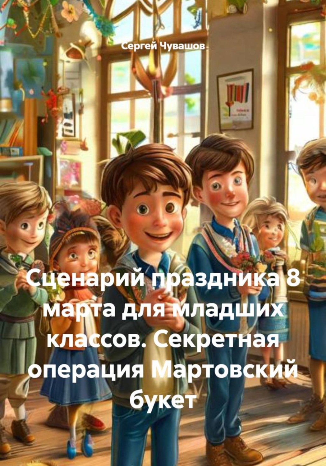 Обложка книги «Сценарий праздника 8 марта для младших классов. Секретная операция Мартовский букет»