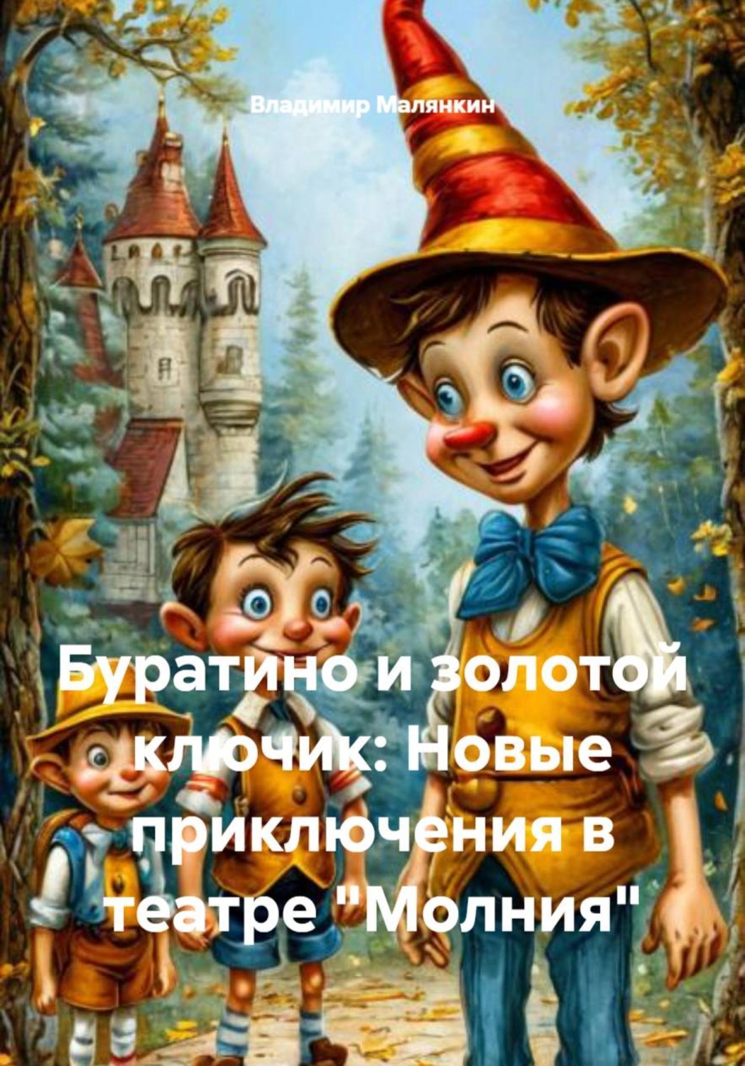 Обложка книги «Буратино и золотой ключик: Новые приключения в театре "Молния"»