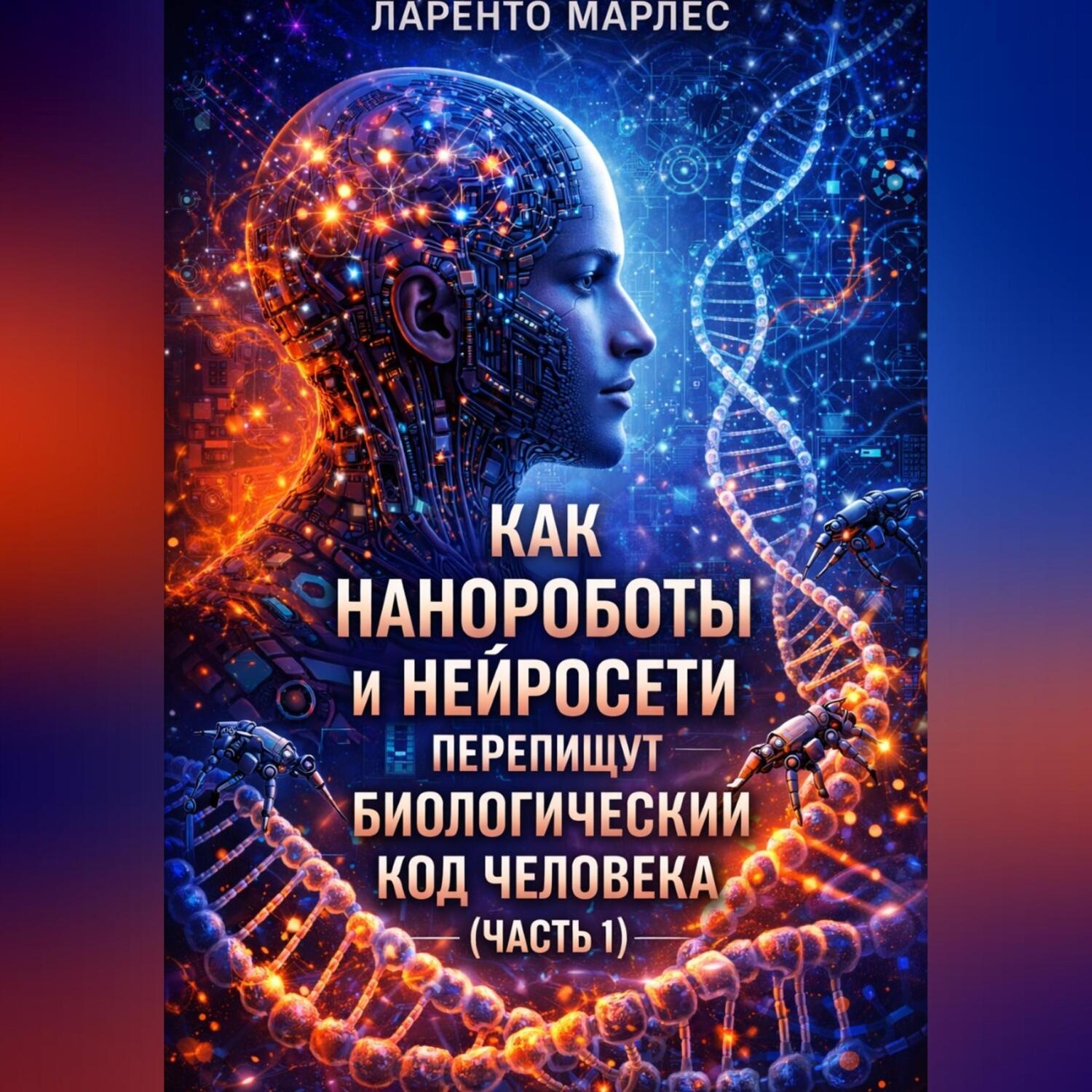 Обложка книги «Как нанороботы и нейросети перепишут биологический код человека (Часть 1)»