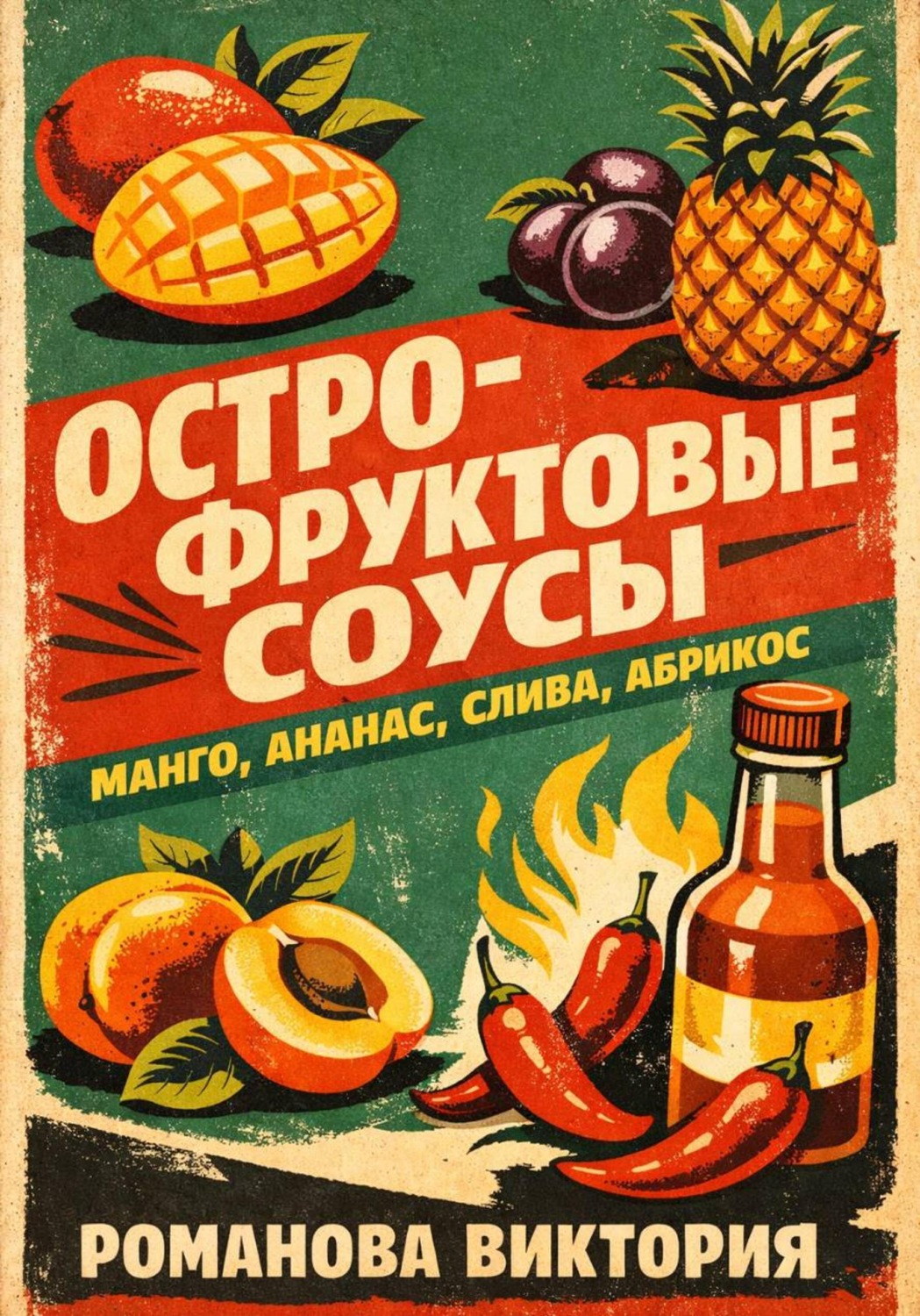 Обложка книги «Остро-фруктовые соусы: манго, ананас, слива, абрикос»