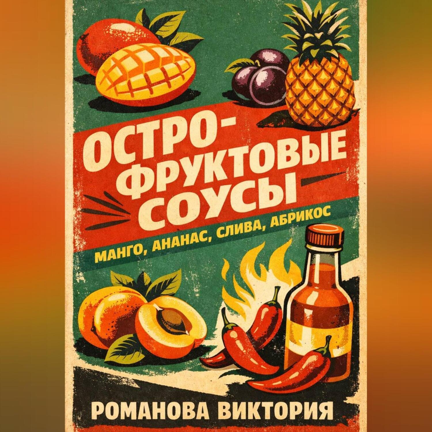 Обложка книги «Остро-фруктовые соусы: манго, ананас, слива, абрикос»