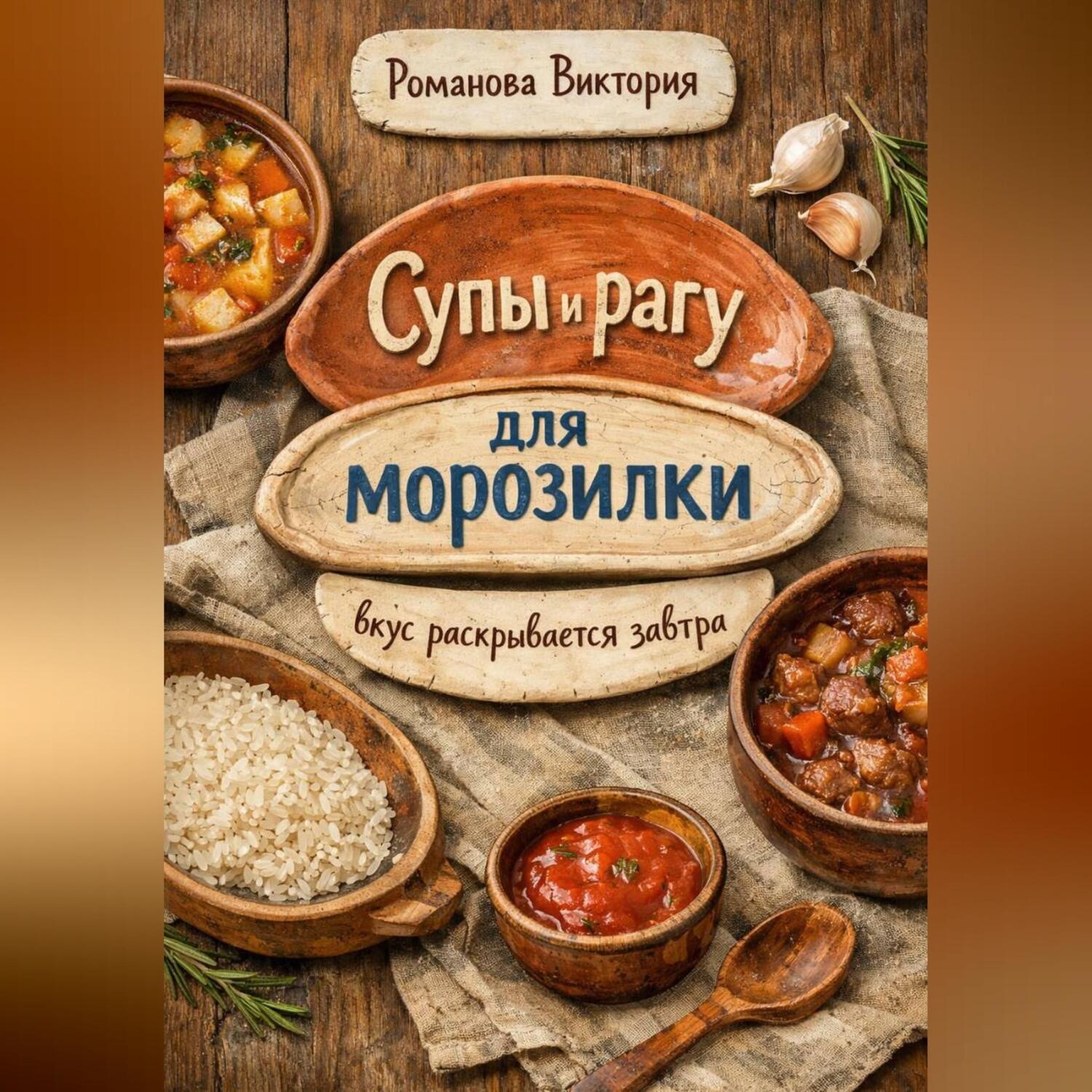 Обложка книги «Супы и рагу для морозилки: вкус раскрывается завтра»