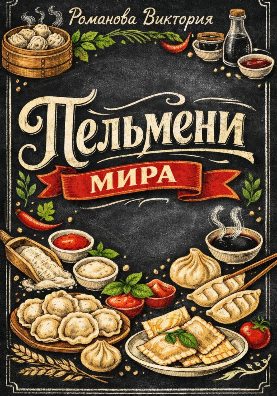 Обложка книги «Пельмени мира: начинка/тесто/соусы и заморозка»