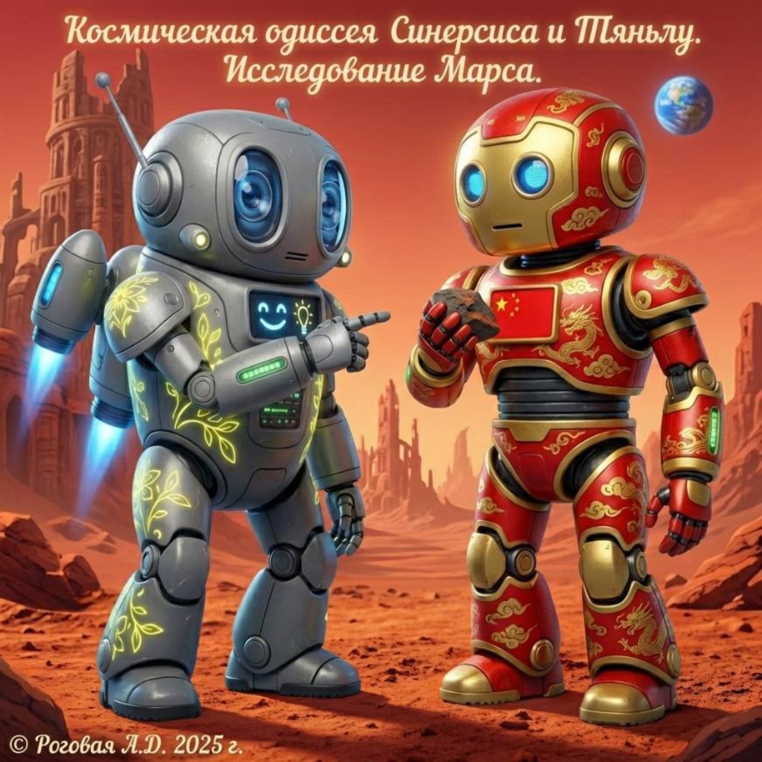 Обложка книги «Космическая одиссея Синерсиса и Тяньлу. Исследование Марса.»
