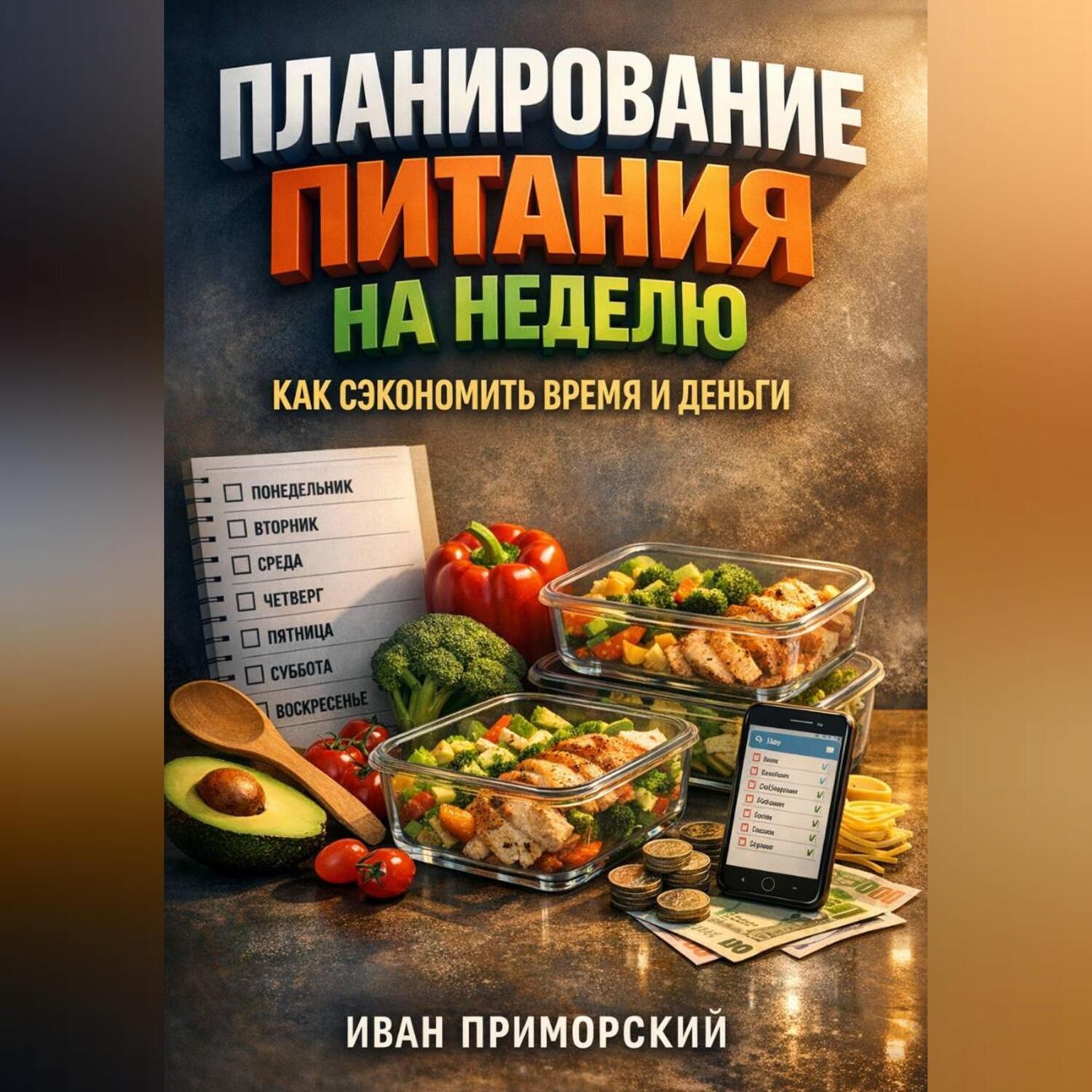 Обложка книги «Планирование питания на неделю как сэкономить время и деньги»