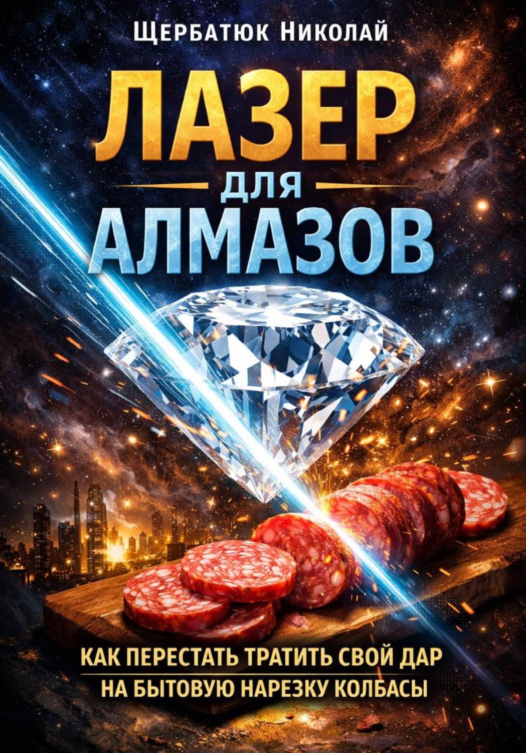 Обложка книги «Лазер для алмазов: Как перестать тратить свой дар на бытовую нарезку колбасы»