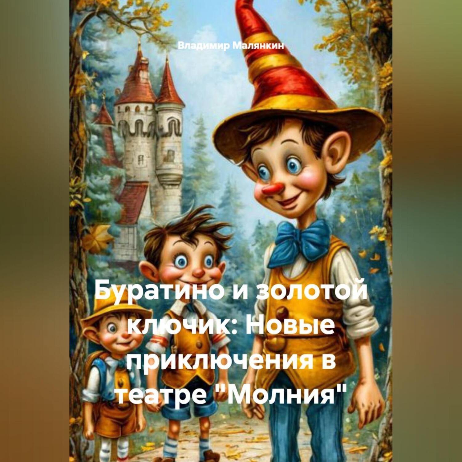 Обложка книги «Буратино и золотой ключик: Новые приключения в театре "Молния"»